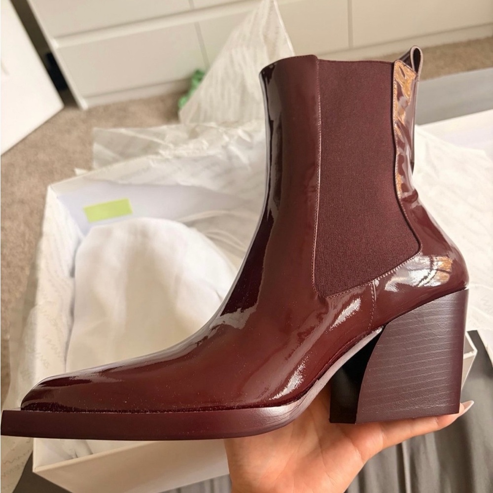 Zimmermann leather Burgundy Ankle Boots